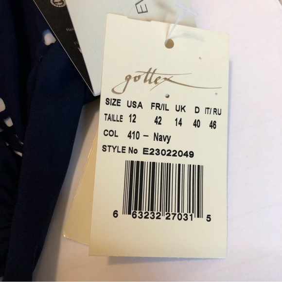 NEW PROFILE BY GOTTEX Navy Mashrabiya One-piece Swimsuit 12 - Picture 10 of 14